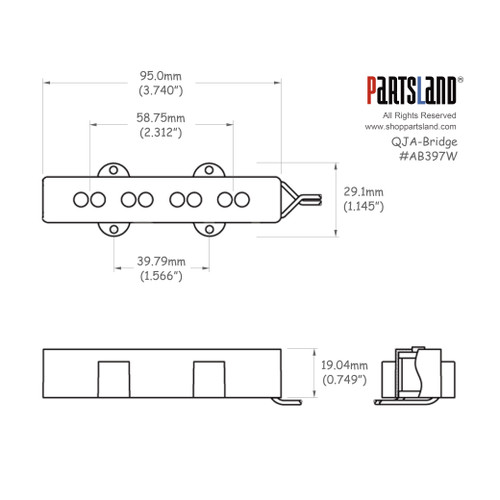 Quarter pound J-bass Pickup / Alnico 5 Quarter pound J-bass Pickup / Alnico 5