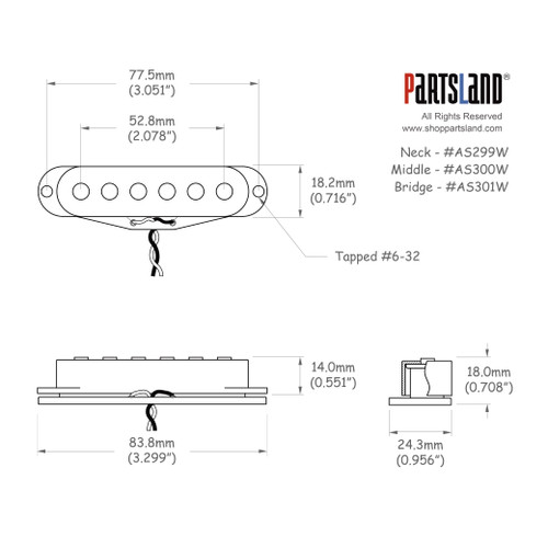 '54-'57 style Vintage Single-coil Pickup / Alnico2 '54-'57 style Vintage Single-coil Pickup / Alnico2