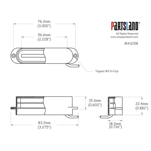 EMG style Passive Single Pickup / Ceramic