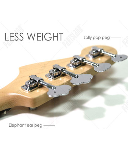 Weight less Elephant ear style button Tuner, Post 12.7 mm Weight less Elephant ear style button Tuner, Post 12.7 mm