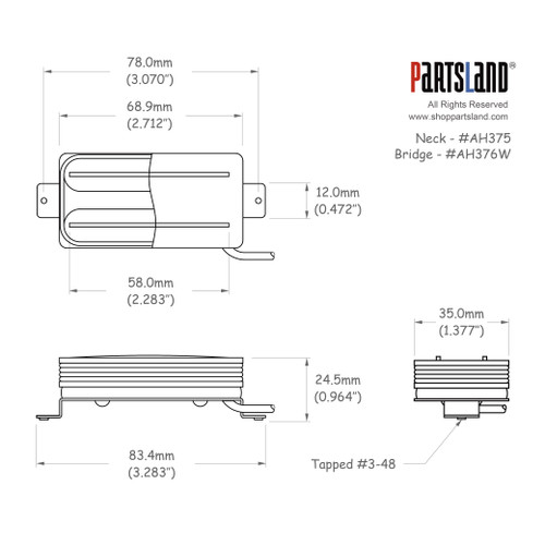 Hot rail Blade Humbucker Pickup / Ceramic Hot rail Blade Humbucker Pickup / Ceramic