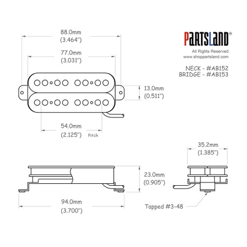 4-string Humbucker P-Bass Pickup / Ceramic 4-string Humbucker P-Bass Pickup / Ceramic
