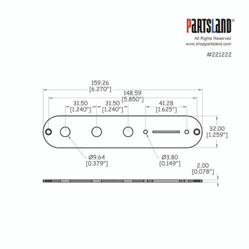 Telecaster®Control Plate 3 Hole