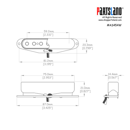 7-String Tele Bridge Pickup / Alnico 5