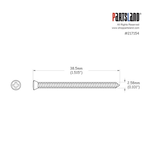 Oval head P90,Filtertron Pickup Mount Screw / WO2.6×38.5