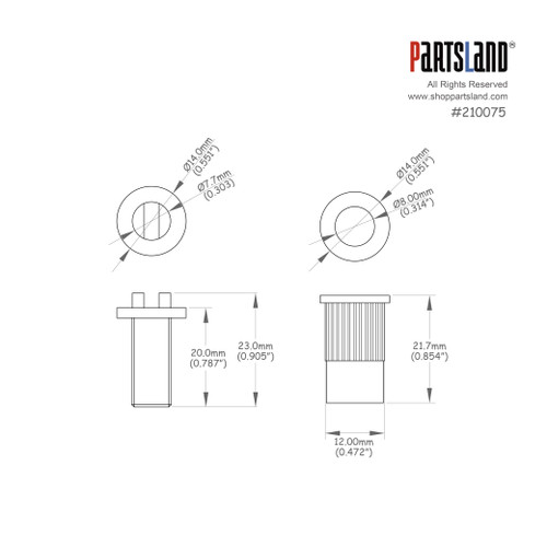 Stud Set for Stop Tailpiece / Locking