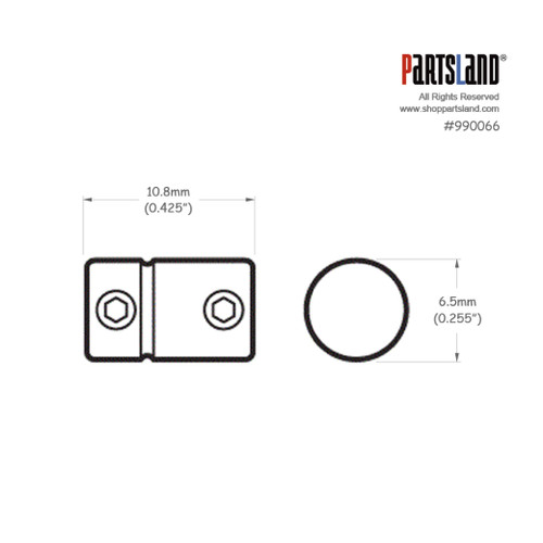 Individual Barrel Style Replacement Saddle / BRASS 10.6mm