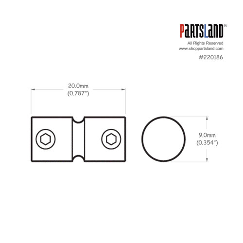 Individual Barrel Style Replacement Saddle / Steel 20.0mm