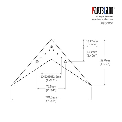 Tail Piece for Flying V / 52.5mm