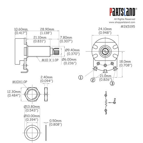 Heavy Duty M10 Bushing single Pot / Long