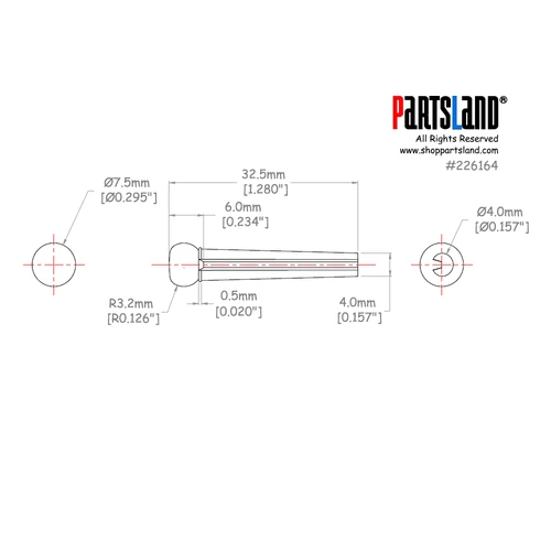 Plastic Bridge Pin without Dots
