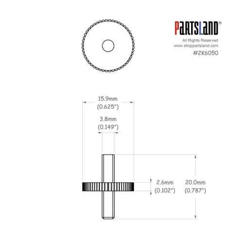 Archtop Bridge Post and Thumbwheel Set