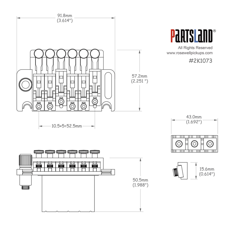 Floyd Rose Style Double Locking Tremolo