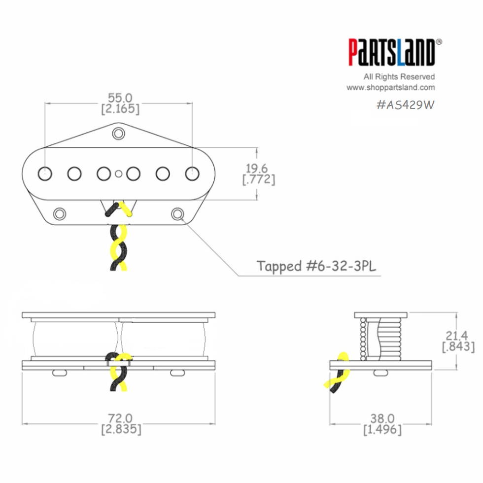 Split Bobbin Tele Bridge Pickup