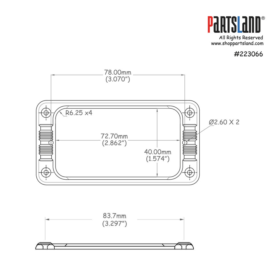 Humbucker sized Filtertron Mounting Ring / MT-LSTR
