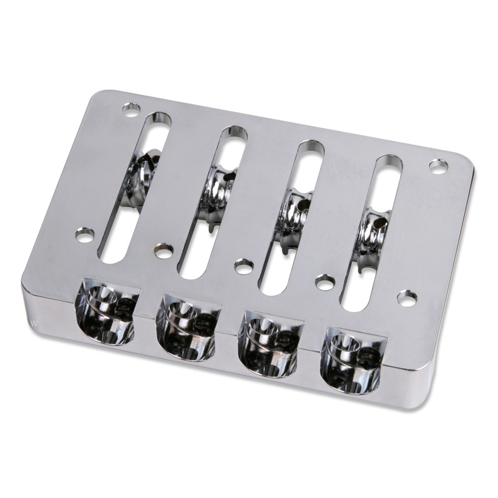 Piezo Saddle Bass Bridge with Open Rail Plate / 4-string