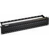 Black Box CAT6 Feed-Through Patch Panel - 2U Unshielded 48-Port - 48 Ports - 48 x RJ-45 - 2U High - 19 Wide - Rack-mountable - JPM820A