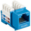 Black Box CAT6 Value Line Keystone Jack Blue 10-Pack - 10 Pack - 1 x RJ-45 Female - Blue CAT6J-BL-10PAK