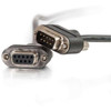 C2G 10ft CMG-Rated DB9 Low Profile Cable M-F - Serial - 10 ft - 1 x DB-9 Male Serial - 1 x DB-9 Female Serial - Shielding - Black 52158