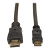 Tripp Lite 3ft High Speed with Ethernet HDMI to Mini HDMI Cable - HDMI for AudioVideo Device TV Camcorder Camera - 3 ft - 1 x HDMI P571-003-MINI