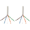 Tripp Lite Cat5e 350 MHz Bulk Solid-Core PVC Cable White 1000 ft - Category 5e for Network Device - 1000 ft - Bare Wire - Bare Wire N022-01K-WH