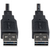 Tripp Lite Universal Rev USB 20 Hi-Speed Cable - USB - 10 ft - 1 Pack - 1 x Type A Male USB - 1 x Type A Male USB - Black UR020-010