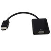 6 inch HDMI Male to VGA Female  35mm Female Adapter - Black - PCLaptop to VGA Display