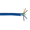 1000ft 4 Pair Cat6a 10gig Solid FTP FT4CMR Bulk Cable - Blue FN-BK-C6ASL-4BLS