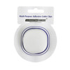 Cable Clips for Four Wires - Adhesive - White 1 Pack FN-CC-AD4-WH