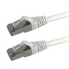 50ft RJ45 Cat5e Stranded Shielded 26AWG Molded Patch Cable CMR - White FN-CAT5ESM-50WH