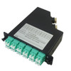 24-Fiber Multimode OM3 LGX Style Cassette 2x MPO Male to 12x LC Duplex - Black FN-PP-FC1325-BK