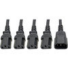Tripp Lite Y Splitter Computer Power Cord 10A 18 AWG C14 to 4x C13 Black 18 in - For Computer Printer Monitor - 120 V AC 230 P004-18N-4XC13