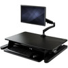 StarTechcom Sit-Stand Desk Converter with Monitor Arm - Up to 26 Monitor - 35 Wide Work Surface - Height Adjustable Standing Desk - BNDSTSLGSLIM