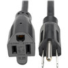Tripp Lite Standard Power Extension Cord 13A 16 AWG NEMA 5-15P to NEMA 5-15R 15 ft - 120 V AC  13 A - Black P024-015-13A