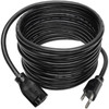 Tripp Lite Standard Power Extension Cord 13A 16 AWG NEMA 5-15P to NEMA 5-15R 15 ft - 120 V AC  13 A - Black P024-015-13A