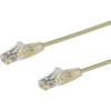 StarTechcom 3 ft CAT6 Cable - Slim CAT6 Patch Cord - Gray - Snagless RJ45 Connectors - Gigabit Ethernet Cable - 28 AWG - LSZH - Slim N6PAT3GRS