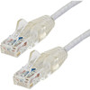 StarTechcom 1 ft CAT6 Cable - Slim CAT6 Patch Cord - Gray - Snagless RJ45 Connectors - Gigabit Ethernet Cable - 28 AWG - LSZH - Slim N6PAT1GRS