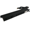 Power strip with surge protection - horizontal rackmount 6ft 5-15P cord rear 6-out 5-15R FN-1583H6A1SBK