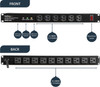 StarTechcom 16 Outlet Horizontal 1U Rack Mount PDU Power Strip for Network Server Racks - Surge Protection - 120V15A - 6ft Power - x RKPW161915