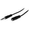 StarTechcom 2m Slim 35mm Stereo Extension Audio Cable - MF - 66 ft Mini-phone Audio Cable for iPhone Headphone Audio Device - 1 MU2MMFS