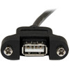 StarTechcom 2 ft Panel Mount USB Cable A to A - FM - 2 ft USB Data Transfer Cable for PC - First End 1 x Type A Male USB - Second 1 USBPNLAFAM2