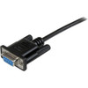 StarTechcom 1m Black DB9 RS232 Serial Null Modem Cable FF - 33 ft Serial Data Transfer Cable for Modem - First End 1 x DB-9 Female SCNM9FF1MBK