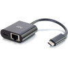 C2G USB C Ethernet Adapter with Power - Black - USB 31 Type C - 1 Ports - 1 - Twisted Pair 29749