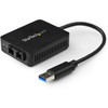 StarTechcom USB to Fiber Optic Converter - 1000Base-SX SC - USB 30 to Gigabit Ethernet Network Adapter - 550m MM - Windows  Mac  - US1GA30SXSC