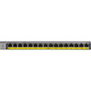 Netgear 16-Port 183W PoEPoE Gigabit Ethernet Unmanaged Switch - 16 Ports - 2 Layer Supported - Twisted Pair - Wall Mountable - GS116PP-100NAS