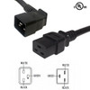 3ft IEC C19 to IEC C20 Right Angle Power Cable - 12AWG SJT FN-PW-125R0-03