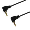 6ft 35mm 4C right angle male to right angle male 28AWG FT4  - Black FN-AUD-280-06