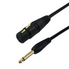 15ft XLR 3-pin Female to 14 Inch TS Male Unbalanced Cable - Black FN-PAU-325-15