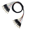 3ft Premium Phantom Cables TRS Male to TRS Male Balanced Analog 8-Channel Snake Cable FN-S8-TRS-TRS-03