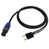 125ft Premium  2-Pole speakON to Dual Banana Clip Speaker Cable 14AWG FT4 FN-SP-N1B2C-125